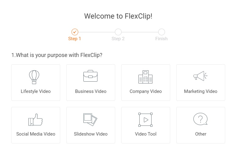 FlexClip ユーザー登録